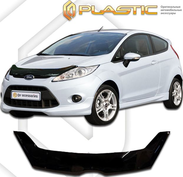 Дефлектор СА Пластик для капота (Classic черный) Ford Fiesta VI 2008-2015. Артикул 2010010103156