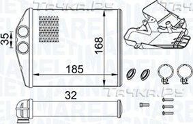 Радиатор отопителя (печки) Magneti Marelli. Артикул 350218426000