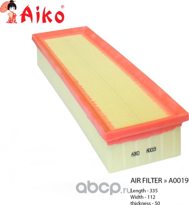 Фильтр воздушный. серия Exclusive AIKO Aiko. Артикул A0019