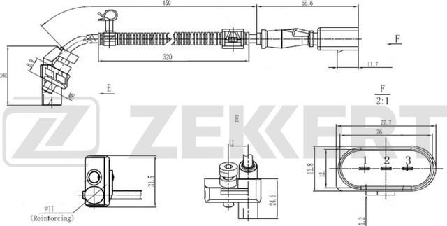 Датчик положения коленвала Zekkert для Volkswagen Lupo 2000-2005. Артикул SE-4061