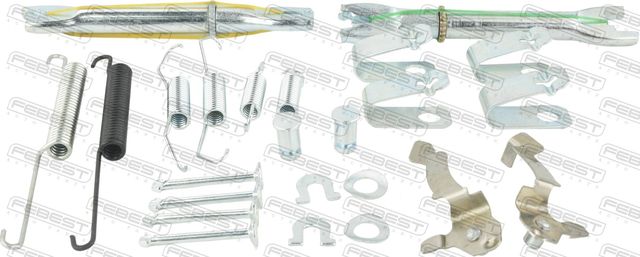 Монтажный комплект барабанных колодок Febest. Артикул 0304-CIVR-KIT