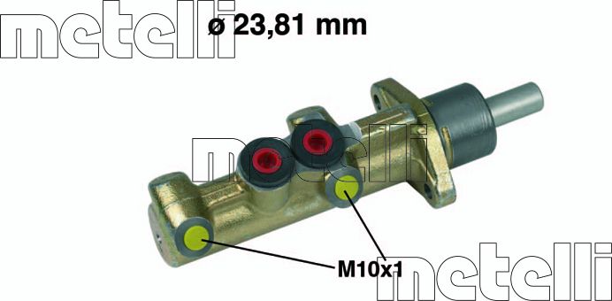 Тормозной цилиндр главный Metelli (Чугун). Артикул 05-0298