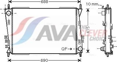 Радиатор охлаждения двигателя AVA ** CLEVER FIT ** для Jaguar X-Type I 2001-2009. Артикул JRA2037