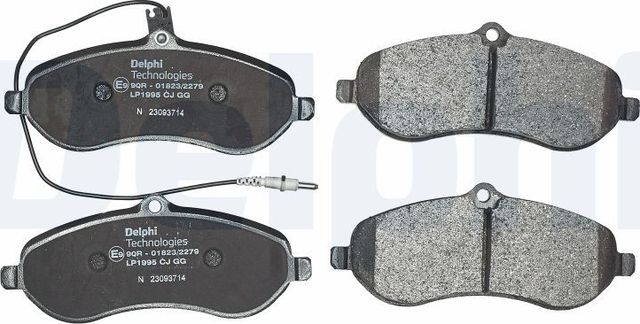 Тормозные колодки Delphi (Low-Metallic). Артикул LP1995