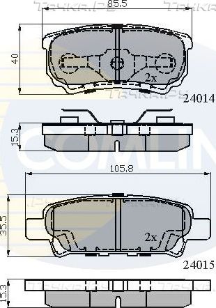 Тормозные колодки Comline Comline задние для Jeep Patriot 2007-2017. Артикул CBP31290