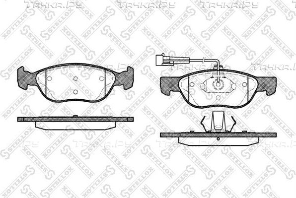 Тормозные колодки Stellox передние для Fiat Brava 1995-2001. Артикул 598 012B-SX