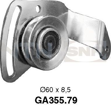 Натяжной ролик (натяжитель) приводного поликлинового ремня NTN / SNR. Артикул GA355.79