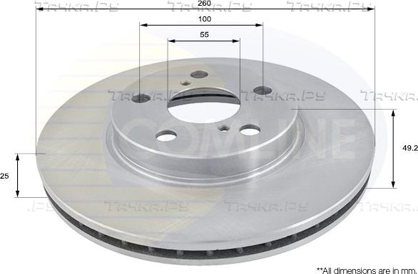 Тормозной диск Comline COATED. Артикул ADC0171V