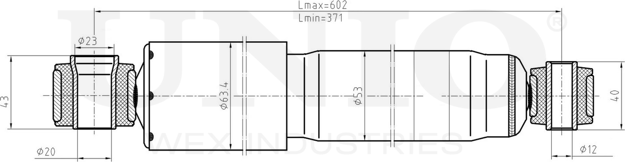 Амортизатор подвески (Unio). Артикул SAB-10576