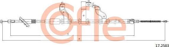 Трос ручника (тросик ручного тормоза) Cofle. Артикул 92.17.2583
