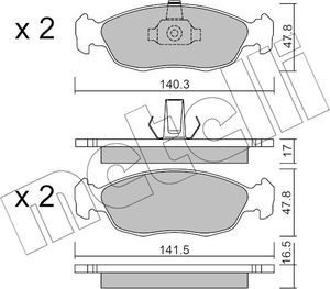 Тормозные колодки Metelli передние для Citroen Saxo 1996-2004. Артикул 22-0156-1
