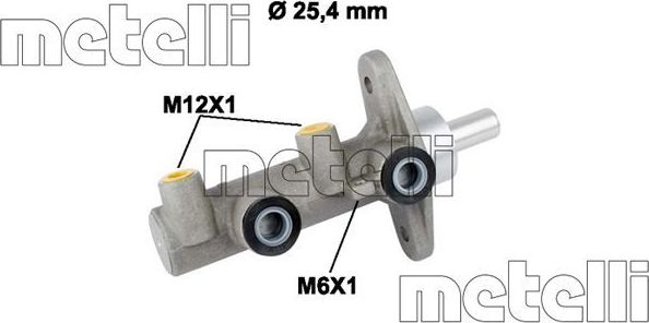 Тормозной цилиндр главный Metelli (алюминий) для Hyundai Tucson I 2009-2010. Артикул 05-0819
