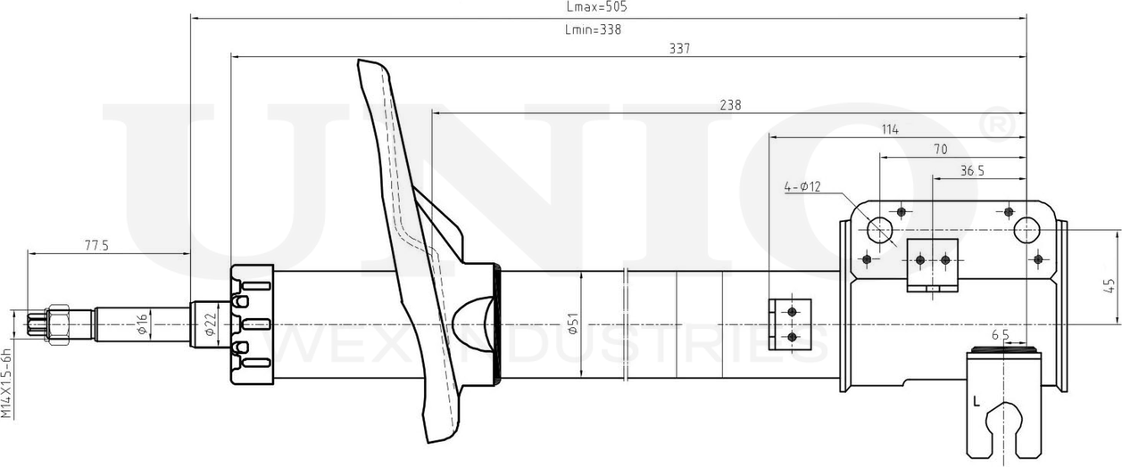 Амортизатор подвески (Unio). Артикул SAB-10224