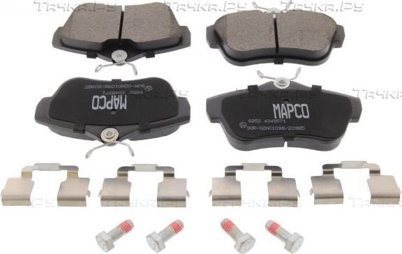 Тормозные колодки MAPCO задние для Citroen Jumpy II 2007-2016. Артикул 6852