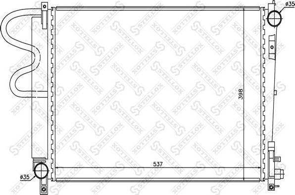 Радиатор охлаждения двигателя Stellox. Артикул 10-25622-SX
