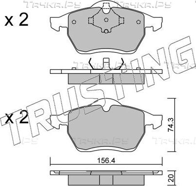 Тормозные колодки Trusting передние для Volkswagen Sharan I 1995-2010. Артикул 288.0