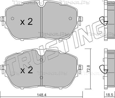 Тормозные колодки Trusting передние для Peugeot 3008 II 2019-2026. Артикул 1105.0