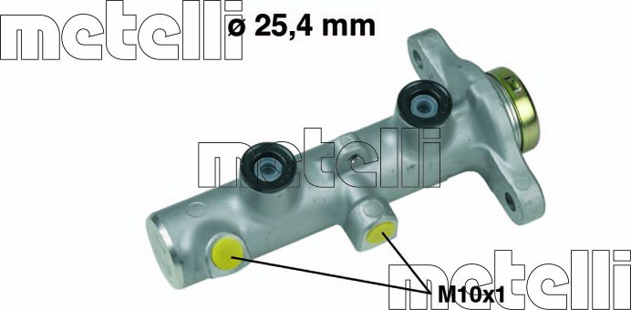 Тормозной цилиндр главный Metelli (алюминий). Артикул 05-0652