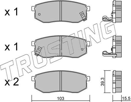 Тормозные колодки Trusting. Артикул 530.0