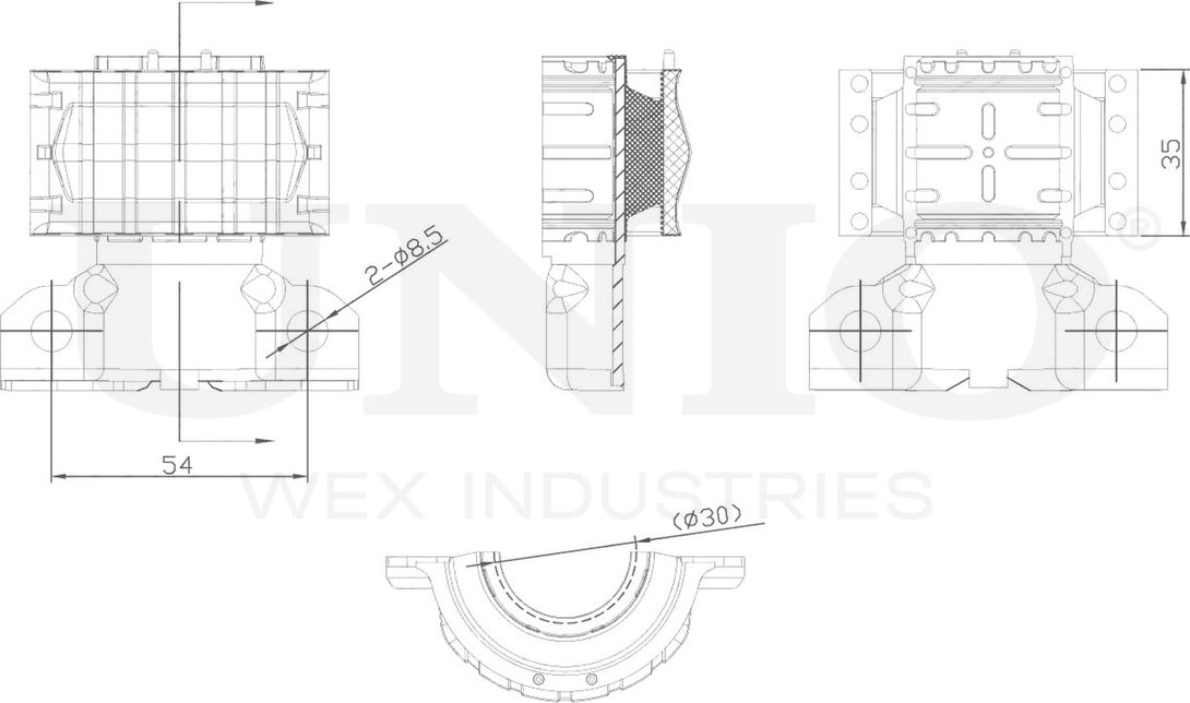 Втулка стабилизатора (Unio). Артикул RMP-10007