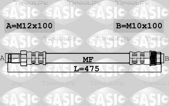 Тормозной шланг Sasic передний для Renault Grand Scenic II 2004-2009. Артикул 6604027