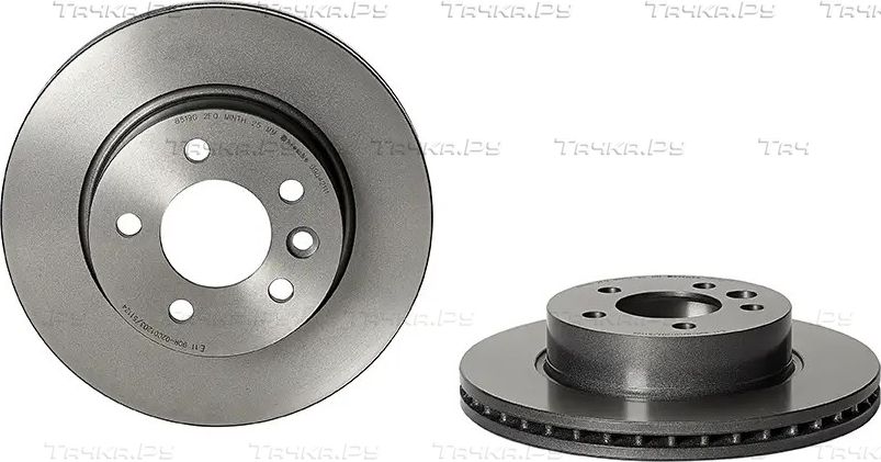 Тормозной диск Brembo PRIME LINE - UV Coated передний для MAN TGE 2016-2026. Артикул 09.D421.11
