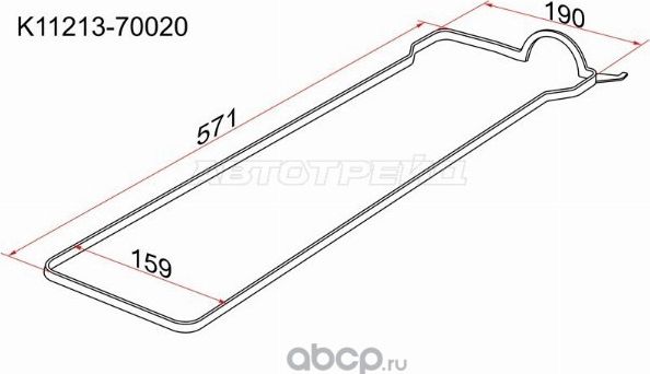 ПРОКЛАДКА КЛАПАННОЙ КРЫШКИ 1GFE (SAT). Артикул K1121370020