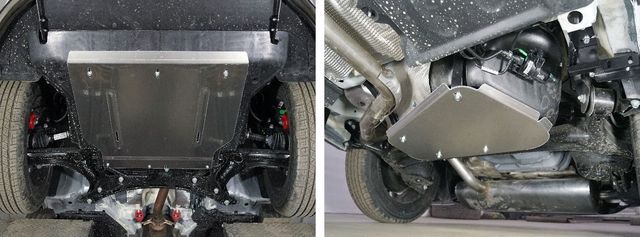 Защита алюминиевая ТСС (4 мм) для картера, КПП, бака Geely Coolray 2020-2026. Артикул ZKTCC00437K