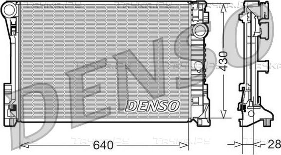 Радиатор охлаждения двигателя Denso (алюминий). Артикул DRM17110