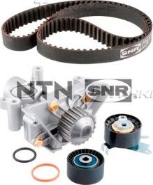 Помпа (водяной насос) с комплектом ремня ГРМ NTN / SNR для Citroen C4 I 2004-2008. Артикул KDP459.560