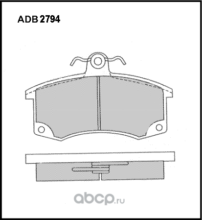 Колодки тормозные (Allied Nippon). Артикул ADB2794HD