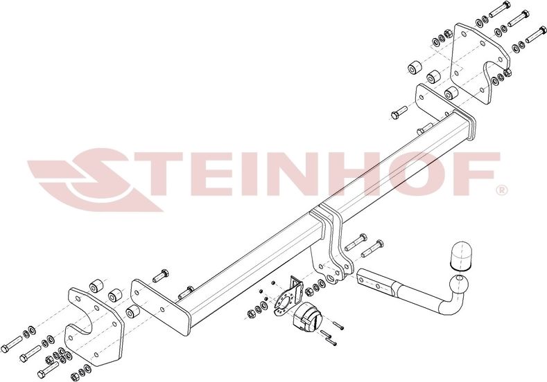 Фаркоп Steinhof для Kia EV6 CV 2021-2026. Артикул K-101