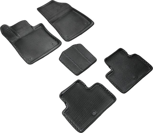 Коврики Seintex 3D EVA ромб для салона Infiniti QX50 II 2018-2026 ЧЕРНЫЕ. Артикул 317241