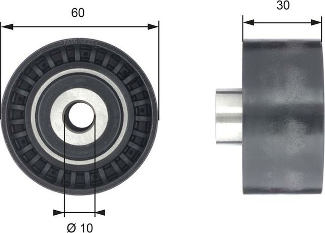Направляющий (ведущий) ролик ремня ГРМ Gates PowerGrip® для Ford S-MAX I 2006-2014. Артикул T42199