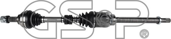 Полуось (привод в сборе, приводной вал) GSP передняя правая для Nissan Qashqai I 2007-2013. Артикул 201220