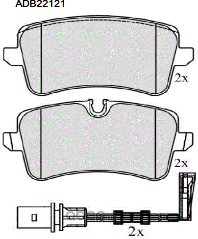 Колодки тормозные дисковые (Allied Nippon). Артикул ADB22121