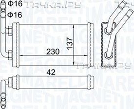 Радиатор отопителя (печки) Magneti Marelli. Артикул 350218406000