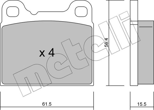 Тормозные колодки Metelli. Артикул 22-0200-0