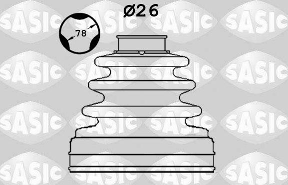 Пыльник шруса (комплект) Sasic. Артикул 1906085