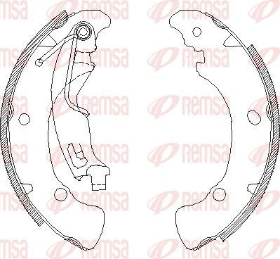 Тормозные колодки Remsa задние для Fiat Idea 2003-2016. Артикул 4041.01