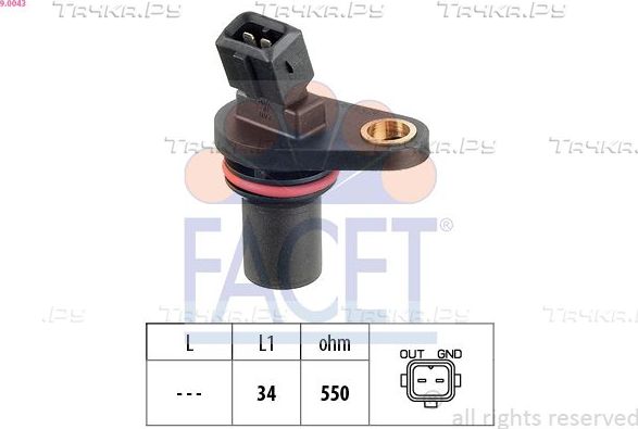 Датчик положения распредвала Facet Made in Italy - OE Equivalent для Ford Orion III 1992-1993. Артикул 9.0043