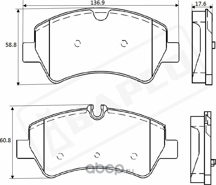 Колодки тормозные дисковые зад. FORD TOURNEO CUSTOM Bus / Box 15- TRA (Bapco) Bapco. Артикул BP0452