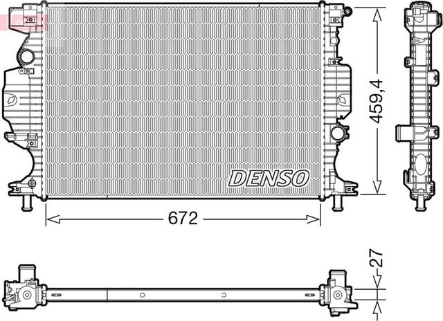 Радиатор охлаждения двигателя Denso для Ford S-MAX II 2015-2026. Артикул DRM10120