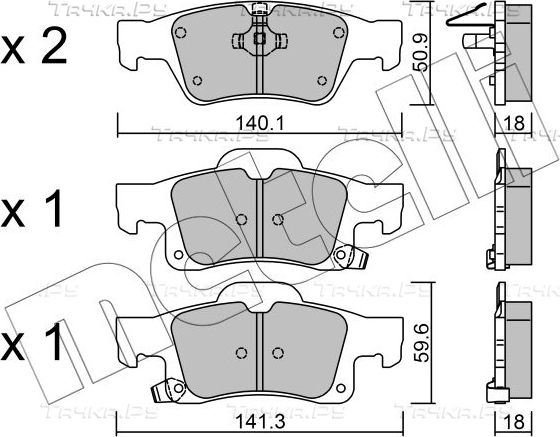 Тормозные колодки Metelli. Артикул 22-0928-0