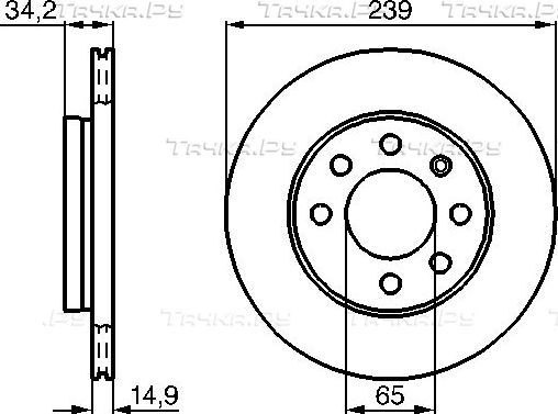Тормозной диск Bosch. Артикул 0 986 479 B42