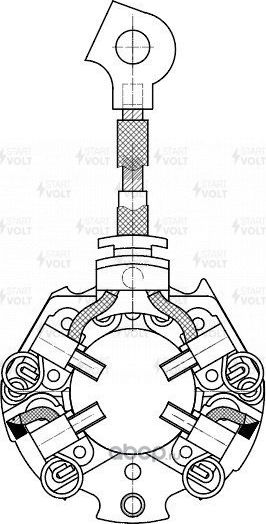 Узел щеточный стартера для а/м Haval H6 (14-) 1.5T (VBS 2718) StartVOLT. Артикул VBS 2718
