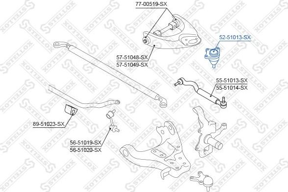 Шаровая опора Stellox. Артикул 52-51013-SX
