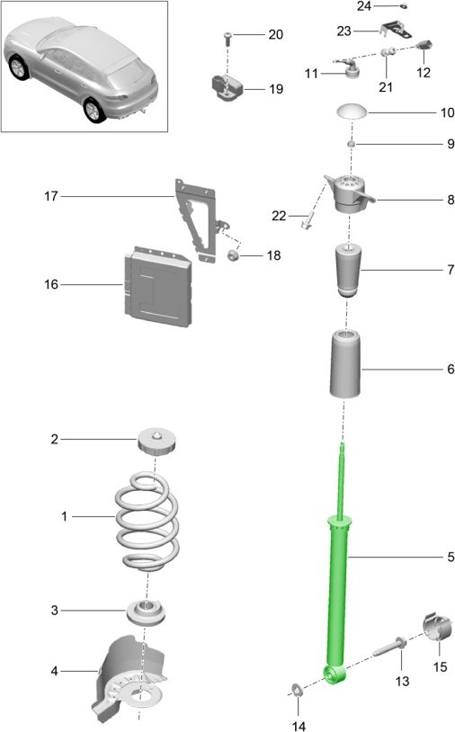 Амортизатор VAG. Артикул 95B513035D