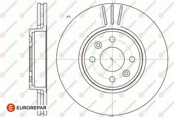 Тормозной диск Eurorepar для Renault Wind 2010-2013. Артикул 1667854980