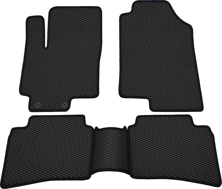 Коврики Rezkon EVA для салона Hyundai Solaris II 2017-2026 Черный кант. Артикул 9020050201